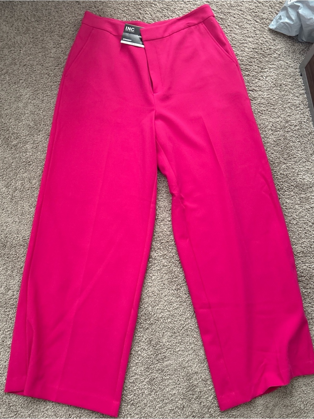 INC International Concepts Hot Pink Straight Trousers